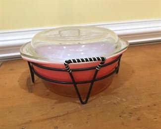 50'S PYREX DISH WITH LID.