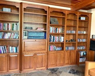 Lots of book, CD's & DVD's  - shelves are not for sale    