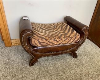 1 of 2  Wonderful, leather bench/chair/ottoman