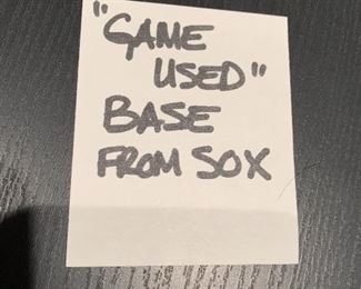 Game Used Base from Chicago White Sox