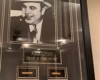 Al Capone picture w/cigar and bullets 