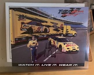 Signed race car photos