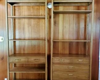 Two Thomasville units with drawers and adjustable shelves