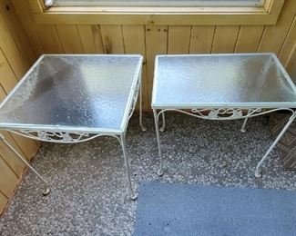 Vintage Lyon-Shaw Wrought Iron Metal Patio Tables