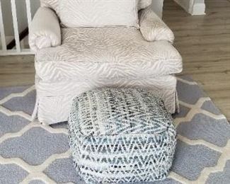 Cozy chair; cute pouf