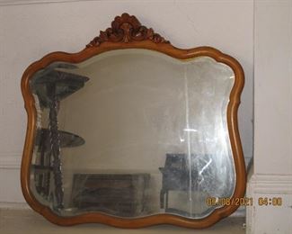 Maple Beveled Mirror $100