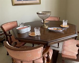 Octagon table & 4 chairs