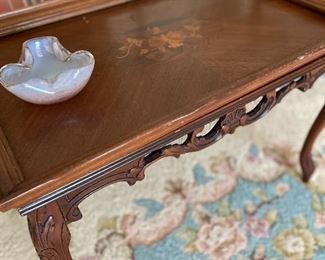 French style coffee table w/inlaid top