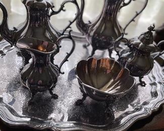 “Winthrop” silver plated tea service by Reed Barton