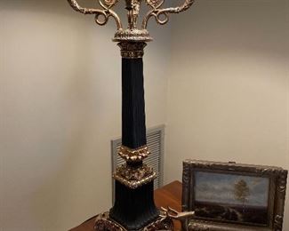 One of a pair of Italian style Hollywood Regency lamps