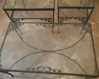 Black Iron with Glass Top Coffee Table and More
