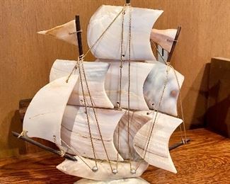 Seashell model ship