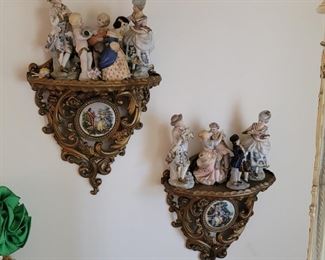 Ornate Victorian Style Wall Shelves