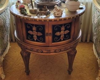 Ornate Round End Table