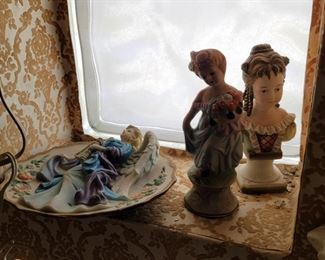 Porcelain Bust Figurine Etc