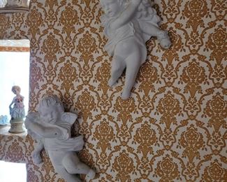 Ceramic Cherubs Wall Decor
