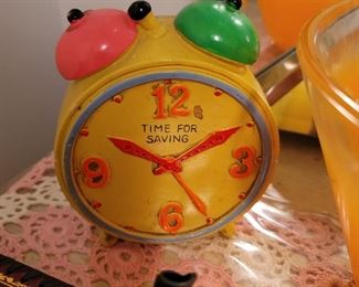 Ceramic Alarm Clock Still Bank