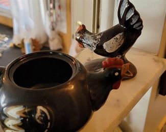 Ceramic Roosters Planter