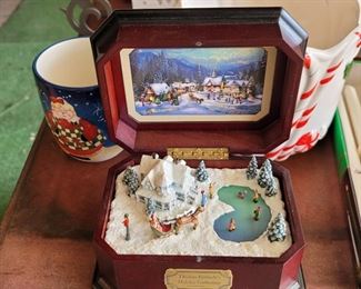 Winter Scene Mechanical Music Box