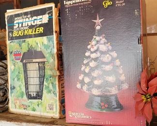 Ceramic Christmas Tree & Electric Bug Zapper