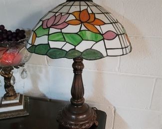 Vintage Tiffany Style Glass Lamp