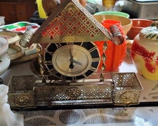 Vintage Brass Mantle Clock