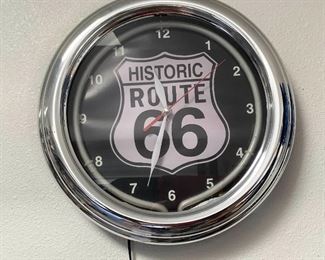 Rijo330 Route 66 Neon Clock