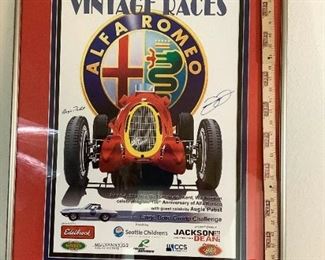 Rijo842 Race Car Poster Signed