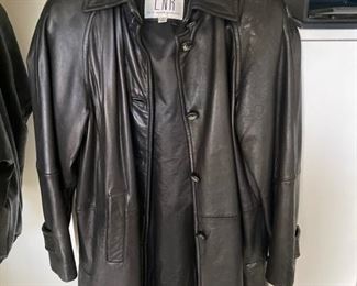 La Nourvelle Renaissance Leather Coat Size Small