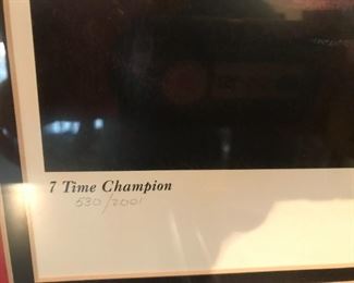 #132	Forever the champion #3 7 time Champion  530/2001 signed 	 $60.00 	
