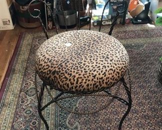 #202	lapard print vanity stool	 $25.00 	
