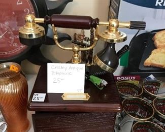 #209  telephone Crosley antique 	 $25.00 	
