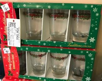 #216	set of 12 Christopher Radko christmas glasses 3 boxes 	 $54.00 	
