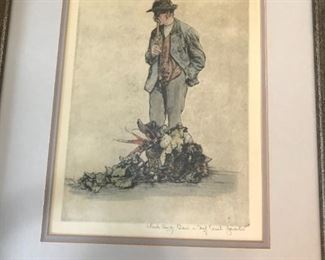 #223	(2) german prints of lady and man 19x15 	 $100.00 	
