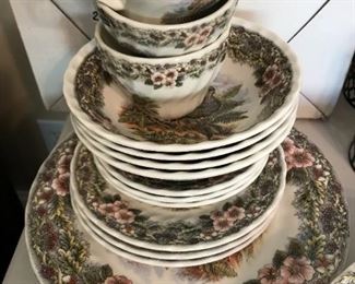#229	Churchhill thanksgiving china set Myott Factory 40 piece set china with serving bowl 	 $60.00 	
