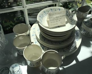 #234	Royal Doulton blue white china Galaxy set  of 4  40 pieces	 $50.00 	
