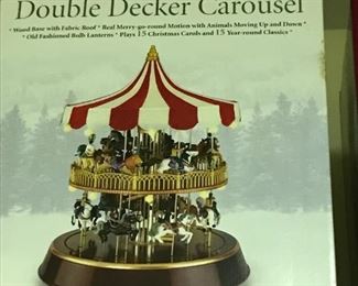 #247	Double decker Carousel mr. christmas plays 15 christmas carols 	 $50.00 	
