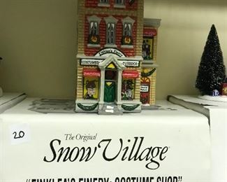 #253	snow village Finklea's Finery costume shop dept 56	 $20.00 	
