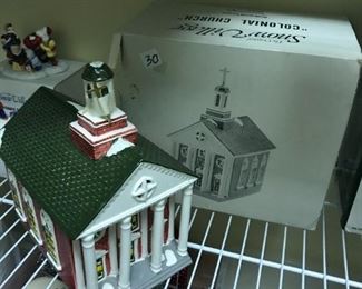 #260	snow village Colonial church by dept 56	 $30.00 	
