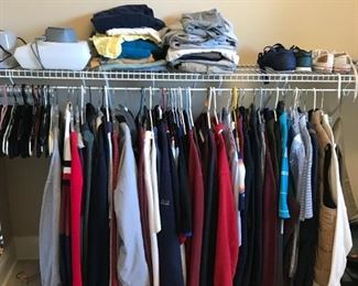 Men's clothes size large Women shoes size 8