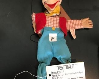 #267	Antique Jimminey Cricket Puppet	 $20.00 	
