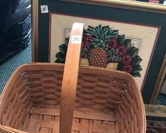 #269	Longerburger basket with handle 	 $25.00 	
