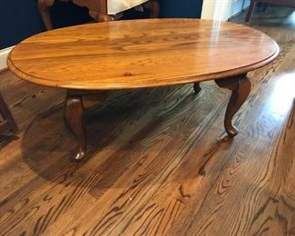 #6	broyhill oval coffee table with queen Anne legs	 $75.00 	

