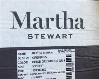 #51	Martha stewart 5x8 blue /white machine rug 	 $125.00 	
