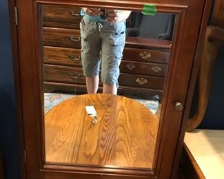 #53	wall hanging medicain cabinet with mirror door 20x6x27	 $65.00 	
