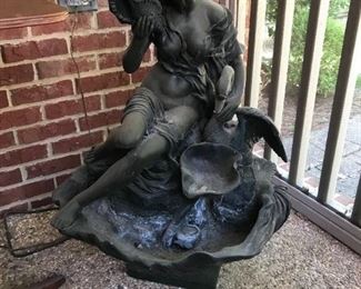 #77	black Heavy lady with goose fountain 34 tall	 $65.00 	
