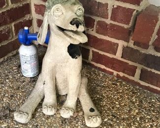 #88	ceramick dog with frog on his head 	 $30.00 	
