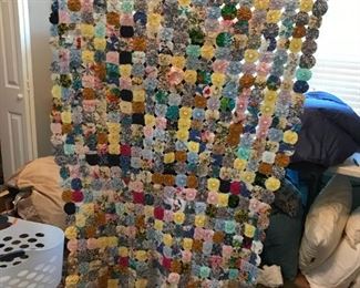 #111	32x62 hand made round design yoyo  lap through	 $75.00 	
