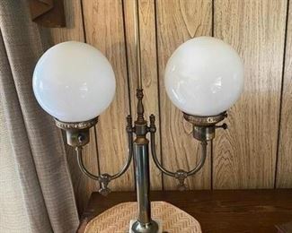 Vintage Two Bulb Table Parlor Lamp