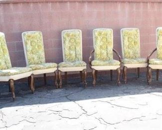 Set of 6 Retro Vintage Dining Room Chairs